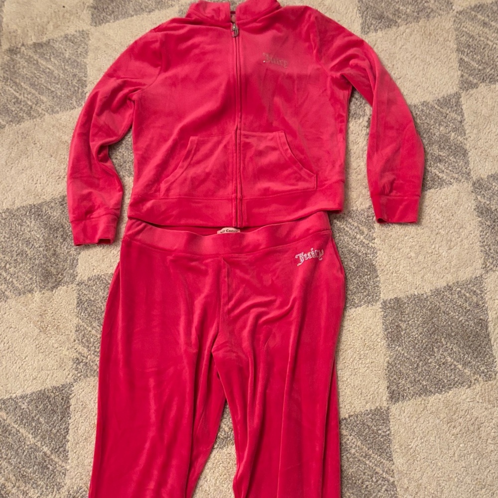 Juicy Couture Vibrant Red Velour Set